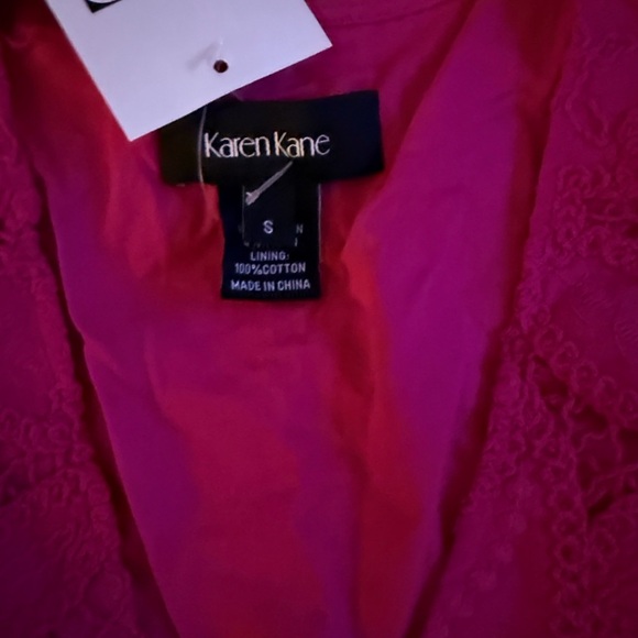 Karen Kane Fuchsia Lace Mini Dress - Picture 3 of 6